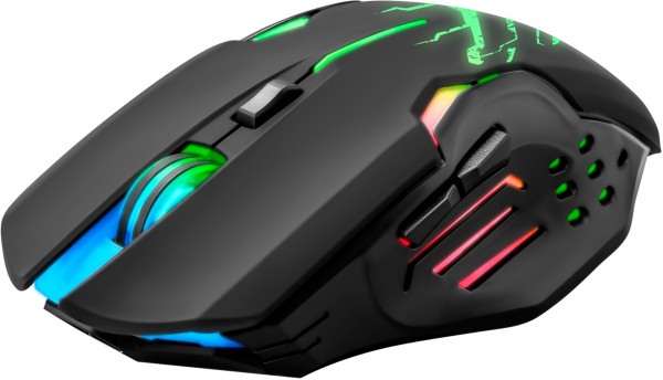 Мышь Defender Katana GM-511 черный оптическая 3200dpi silent беспров. USB 5but (52511)