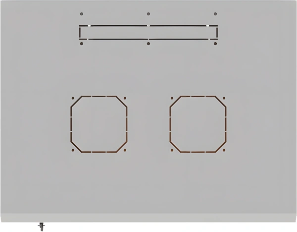 Шкаф коммутационный Suprlan ТВЛ-9U-600-450-СР (05-1093) настенный 12U 600x450мм пер.дв.стекл направл.под закл.гайки 70кг RAL 7035 385мм 19кг 500мм металл