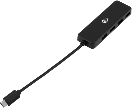 Разветвитель USB-C Digma DHUB-4USB-C-2.0 4порт. черный