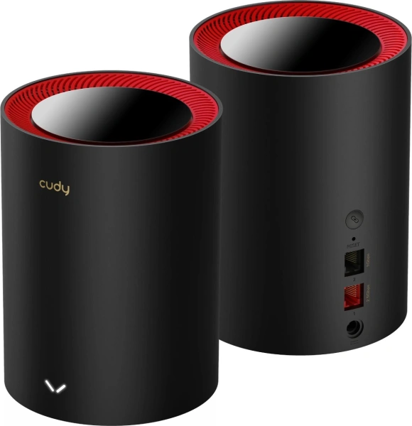 Бесшовный Mesh роутер Cudy M3000 (M3000(2-PACK)) AX3000 100/1000/2500BASE-T черный (упак.:2шт)