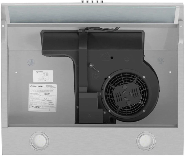 Вытяжка козырьковая Maunfeld MP-1 60 нержавеющая сталь управление: кнопочное (1 мотор)