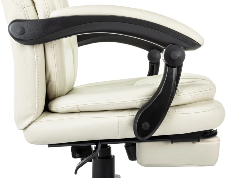 Кресло руководителя Бюрократ CH-868N-BF слоновая кость эко.кожа крестов. пластик подст.для ног