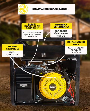 Генератор Huter DY6500LXW 5.5кВт