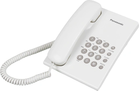 Телефон проводной Panasonic KX-TS2350RUW белый
