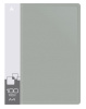 Папка с 100 прозр.вклад. Бюрократ -BPVN100GREY A4 пластик 0.8мм торц.карм с бум. встав серый