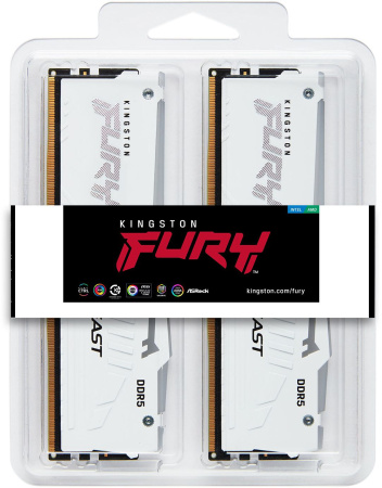 Память DDR5 2x32GB 5200MHz Kingston KF552C40BWAK2-64 Fury Beast RGB RTL Gaming PC5-41600 CL40 DIMM 2