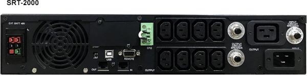 Источник бесперебойного питания Powercom Smart King RT SRT-2000A LCD 1800Вт 2000ВА черный