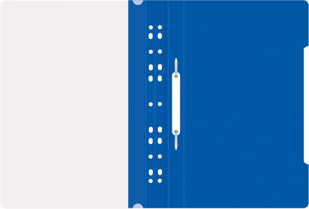 Папка-скоросшиватель Бюрократ PS-P20BLU A4 прозрач.верх.лист боков.перф. пластик синий