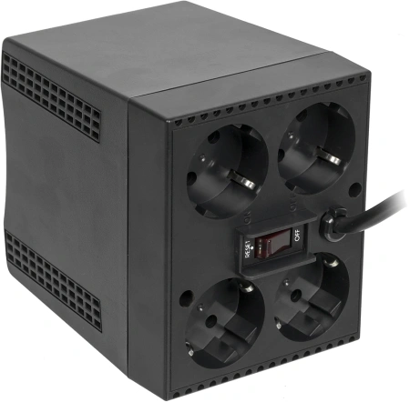 Стабилизатор напряжения Powercom TCA-1200 600Вт 1200ВА черный