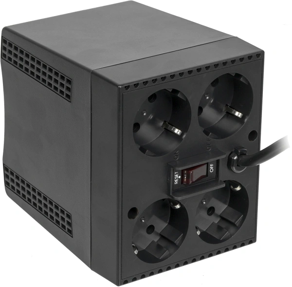 Стабилизатор напряжения Powercom TCA-1200 600Вт 1200ВА черный