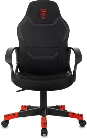 Кресло игровое Zombie 100 черный ткань/эко.кожа крестов. пластик