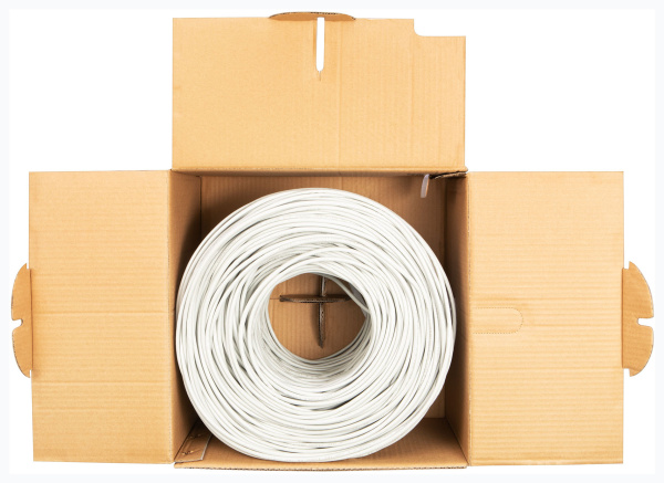 Кабель сетевой Buro FTP 4 пары cat5E solid 0.50мм CCA 305м серый