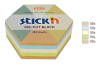 Блок самоклеящийся бумажный Stick`n 21828 61x70мм 250лист. пастель+крафт ассорти "гексагон"