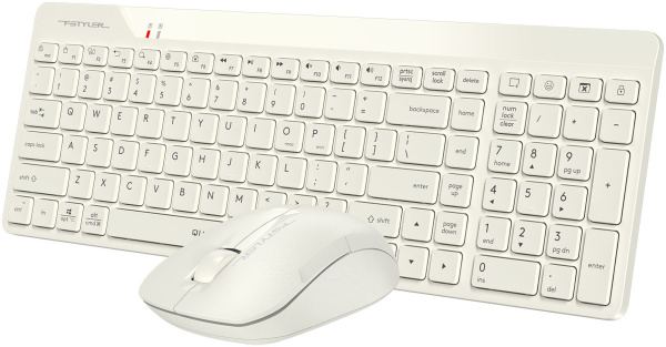 Клавиатура + мышь A4Tech Fstyler FG2300 Air клав:бежевый мышь:бежевый USB беспроводная slim (FG2300