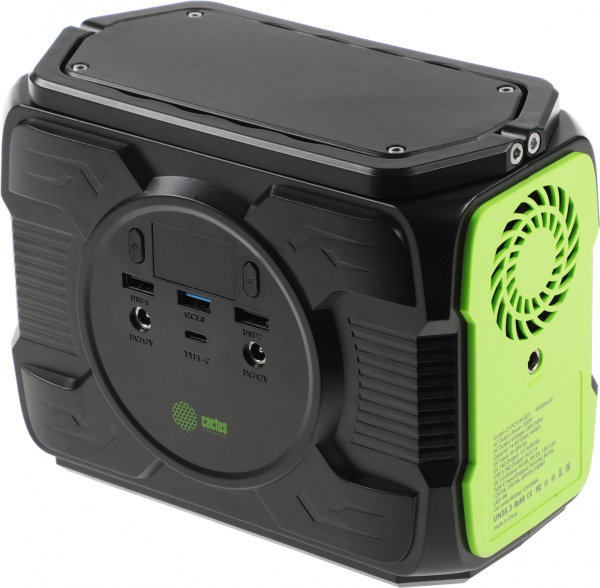 Мобильный аккумулятор Cactus CS-PCS144-EC5 40000mAh 2.1A черный/зеленый