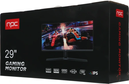 Монитор NPC 29" MZ300L черный IPS LED 1ms 21:9 (Ultrawide) HDMI M/M матовая HAS 1000:1 250cd 178гр/178гр 2560x1080 180Hz DP Ultra WQHD 5.2кг