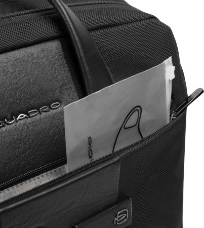Сумка дорожная Piquadro BRIEF2 (BV4729BR2/N) 40x36x16см 24л. 2.468кг. нейлон/натур.кожа черный