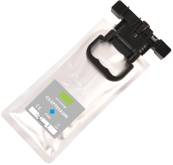 Картридж струйный Cactus CS-EPT05A200 T05A2 голубой (215мл) для Epson WorkForce Pro WF-C878/C879