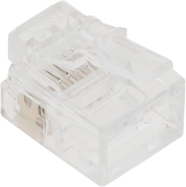 Коннектор Hyperline PLUG-6P6C-P-C2-100 (упак.:100шт) 100м прозрачный