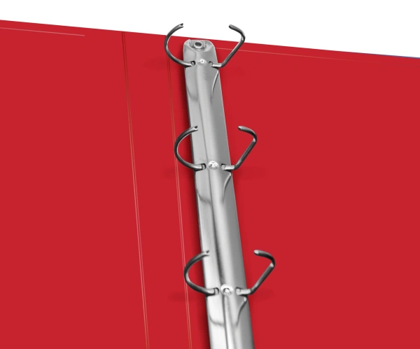 Папка на 4-х кольцах Бюрократ -0818/4RRED A4 пластик 0.7мм кор.18мм внутр. с вставкой красный