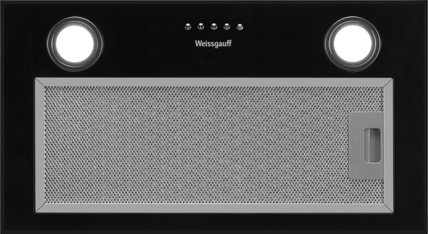 Вытяжка встраиваемая Weissgauff BOX 850 BL черный управление: кнопочное (1 мотор)