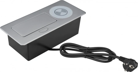 Розетка Cactus CS-SOCKET-USBA/C-WLESS для столешницы 26.5x11.8x6.5см серебристый