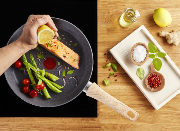 Сковорода Tefal Natural Force G2660772 круглая 30см покрытие: Mineralia+ non-stick ручка несъемная (без крышки) серый (2100118266)