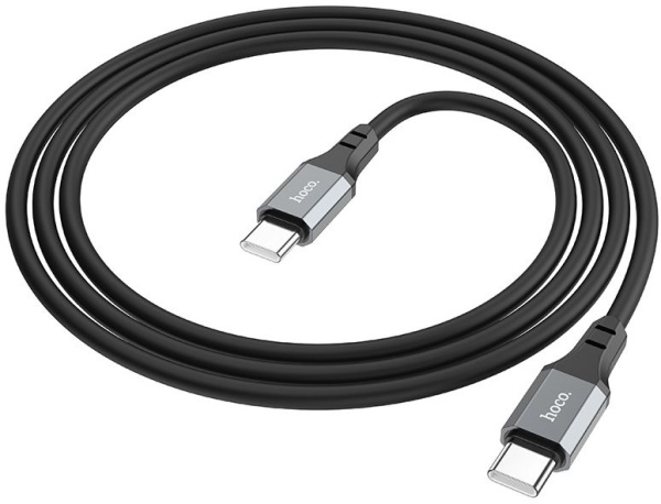 Кабель Hoco Spear X86 TYPE-C TO TYPE-C USB Type-C (m)-USB Type-C (m) 1м черный коробка