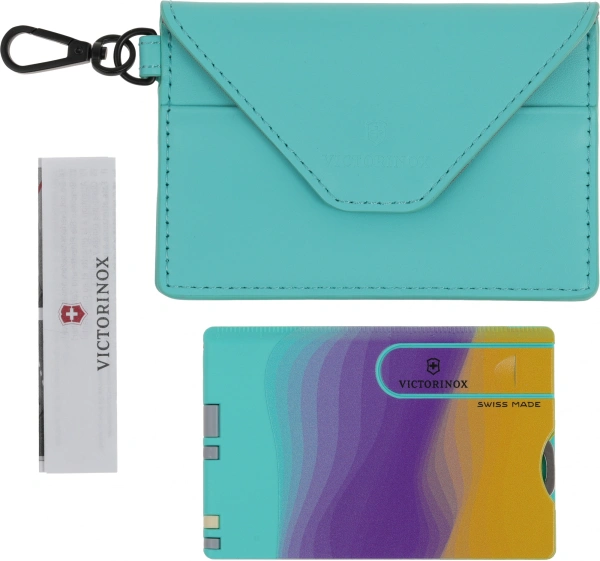 Швейцарская карта Victorinox Swiss Card Classic Sydney Style (0.7100.E222) бирюзовый коробка подароч