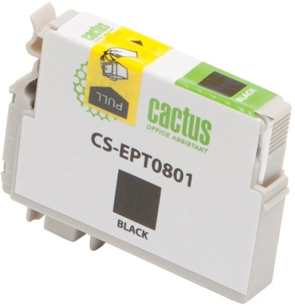 Картридж струйный Cactus CS-EPT0801 T0801 черный (11.4мл) для Epson Stylus PhotoP50/PX650/PX660/PX700/PX700W/PX710/PX710W/PX720/PX720WD/PX800/PX800FW/PX810/PX810FW/PX820/PX820FWD/R265/R285/R360/RX560/RX585/RX685