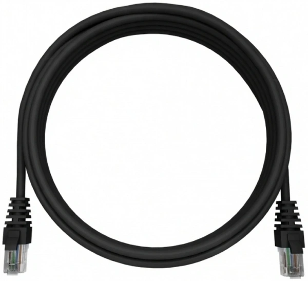 Патч-корд NTSS NTSS-PC-UTP-RJ45-5e-2.0-LSZH-BL NTSS-PC-UTP-RJ45-5E-2.0-LSZH UTP RJ-45 вил.-вилка RJ-45 кат.5E 2м черный LSZH (уп.:1шт) 26AWG