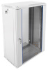 Шкаф коммутационный ЦМО ШРН-ЭКОНОМ (ШРН-Э-18.350) настенный 18U 600x350мм пер.дв.стекл направл.под закл.гайки 85кг серый 300мм 22.14кг 180град. 878мм IP20 сталь