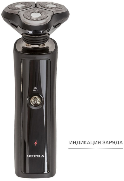 Бритва роторная Supra RS-209 реж.эл.:3 питан.:аккум. черный