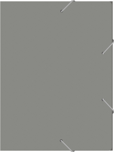 Папка-короб на резинке Бюрократ -BA40/07GREY пластик 0.7мм корешок 40мм A4 серый