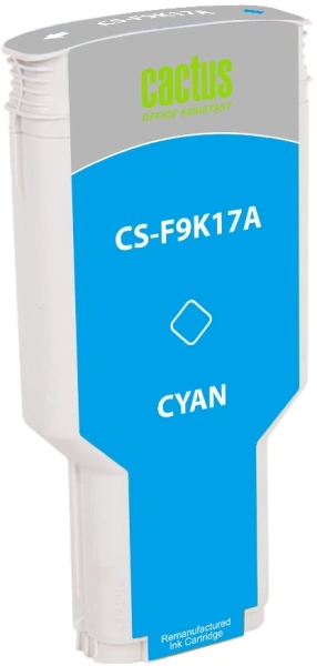 Картридж струйный Cactus CS-F9K17A 728XXL голубой (300мл) для HP DesignJet T730, T830