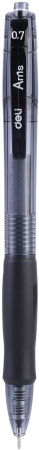 Ручка шариков. автоматическая Deli Arris EQ17-BK черный d=0.7мм черн. черн. резин. манжета