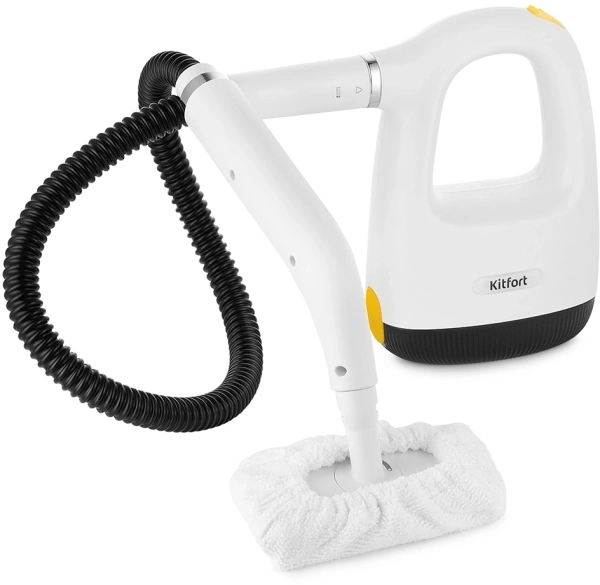 Пароочиститель ручной Kitfort КТ-9173 1300Вт белый/черный