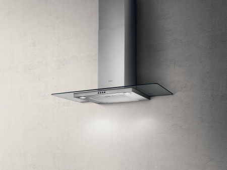 Вытяжка каминная Elica Flat Glass IX/A/90 нержавеющая сталь управление: кнопочное (1 мотор)