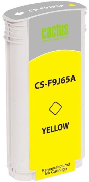 Картридж струйный Cactus CS-F9J65A 728XL желтый (130мл) для HP DJ T730/T830