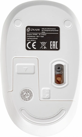 Мышь Оклик 505MW белый оптическая (1000dpi) беспроводная USB для ноутбука (3but)