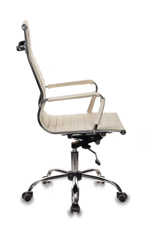 Кресло руководителя Бюрократ CH-883 слоновая кость эко.кожа крестов. металл хром