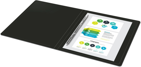 Папка метал.пруж.скоросш. Бюрократ -PZ05PBLCK A4 пластик 0.5мм торц.наклейка черный