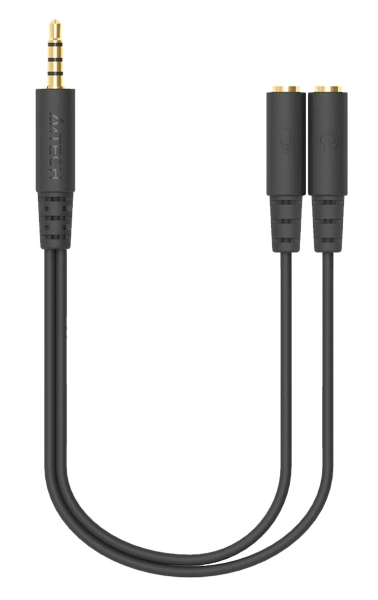 Адаптер аудио A4Tech AD-3P 2xJack 3.5 (f)/Jack 3.5 (m) 0.2м. черный