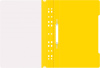 Папка-скоросшиватель Бюрократ PS-P20YEL A4 прозрач.верх.лист боков.перф. пластик желтый