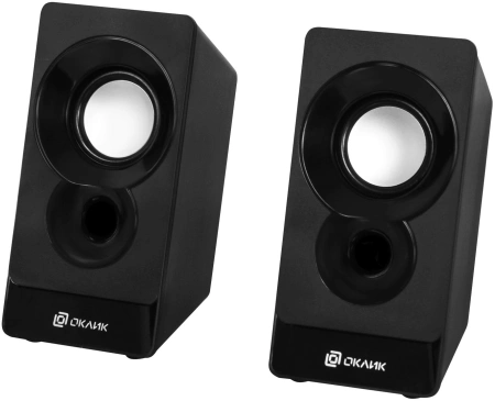 Колонки Оклик OK-165 2.0 черный 6Вт