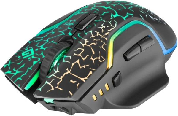 Мышь Defender Oneshot GM-067 черный оптическая 3200dpi беспров. USB 6but (52067)