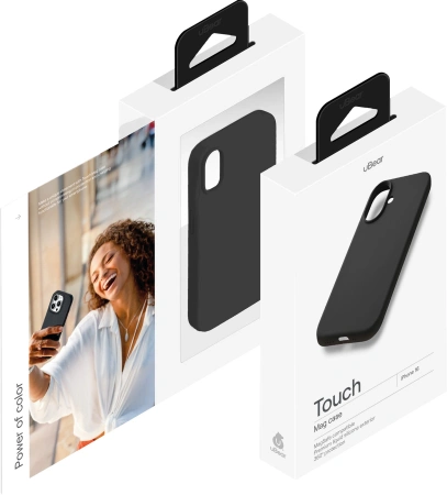 Чехол (клип-кейс) uBear для Apple iPhone 16 Touch with MagSafe черный (CS399BL61TH-I24M)