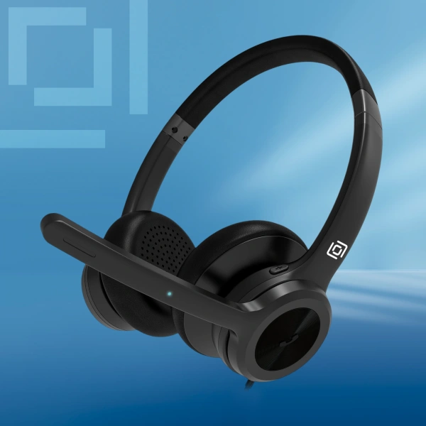 Наушники с микрофоном Оклик HS-L800 черный накладные (1978719)