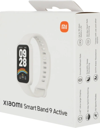 Фитнес-трекер Xiaomi Smart Band 9 Active TFT корп.:бежевый рем.:бежевый (BHR9441GL)