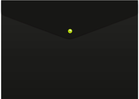 Конверт на кнопке Бюрократ Black Opal BLPK803A4/1 A4 пластик 0.18мм черный (упак.:4шт)